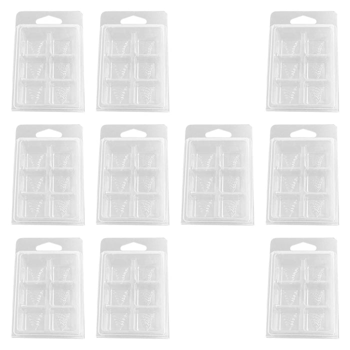 Crofta 10Pcs Christmas Tree Candle Melt Moulds Casting Model Clear Empty Cube Trays