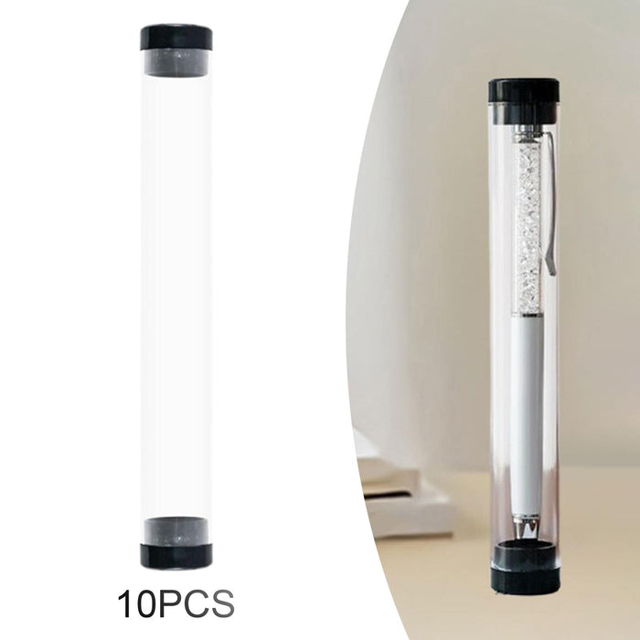 Crofta 10Pcs Clear Pen Gift Box Empty Reusable Pen Boxes for Business Office School