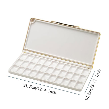 Crofta Watercolor Palette 33 Wells Empty Paint Organizer Box for Home Travel Adults