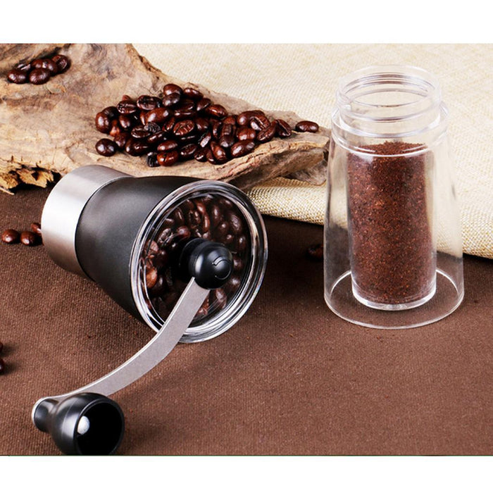 Crofta Coffee Manual Grinder with Cleaning Brush + Mesh Filter Holder Maker + Scoop