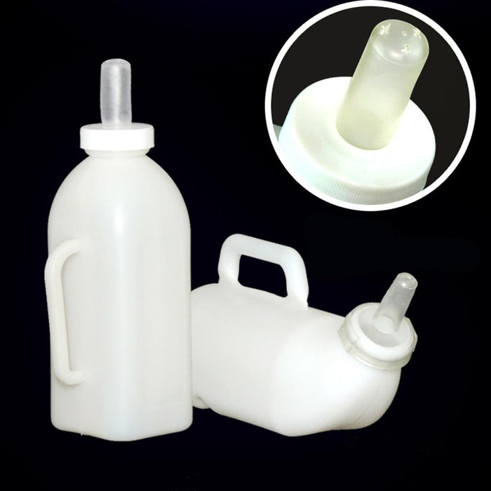 Crofta 2 Pieces 2L Calf Milk Bottle Hand Rearing Teat Weaning Feeder Milking Farm