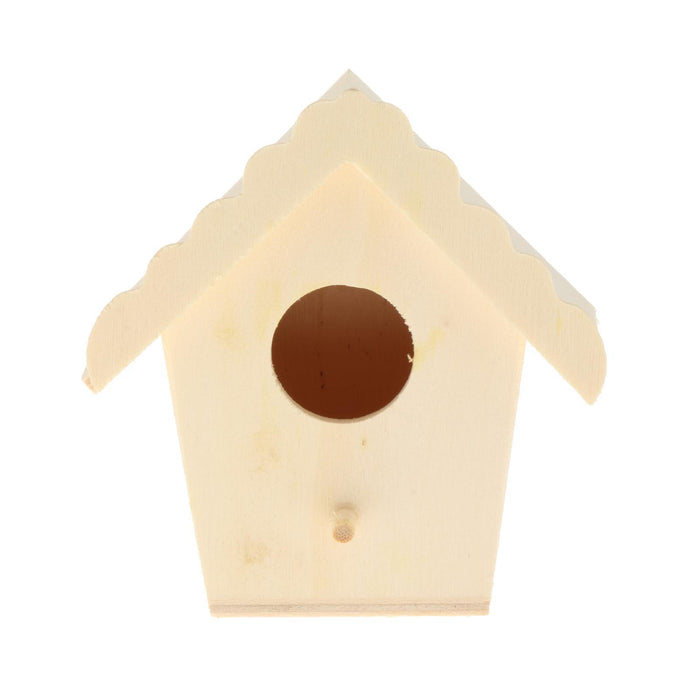 Crofta Wooden Bird House for Outside,Bird Nesting Box,Unfinished Paintable Style4