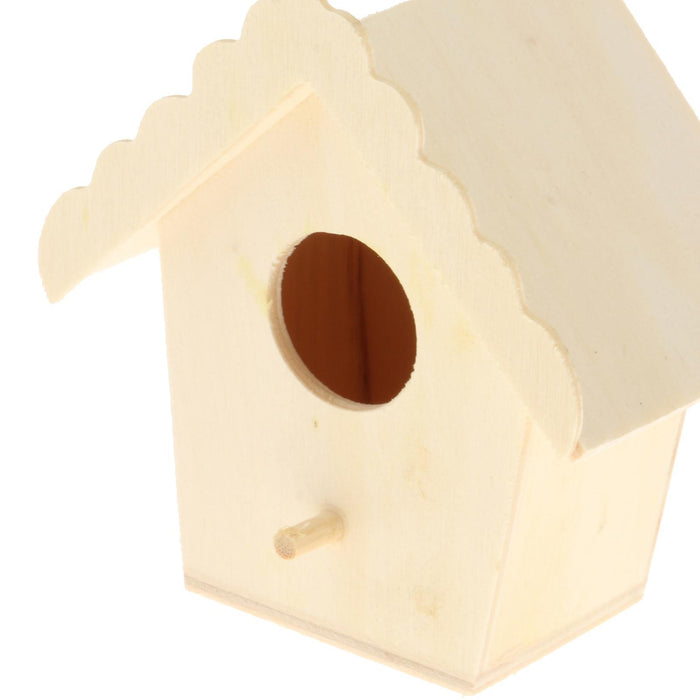 Crofta Wooden Bird House for Outside,Bird Nesting Box,Unfinished Paintable Style4