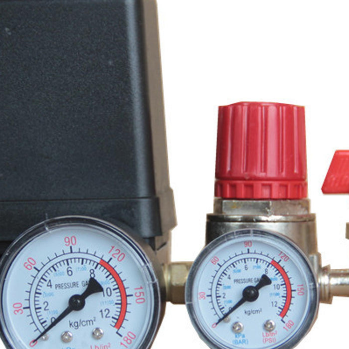 Crofta Air Compressor Control Valve Easy to Install 90-120PSI Regulator with Gauges