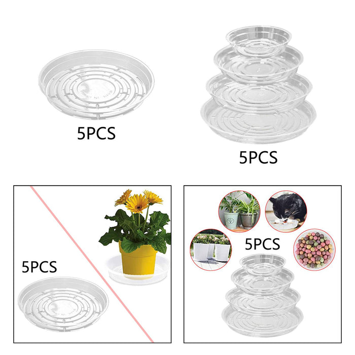 Crofta Plant Trays Lawn Courtyard Home Decor Balcony Round Windowsill Plant Saucers 12inch