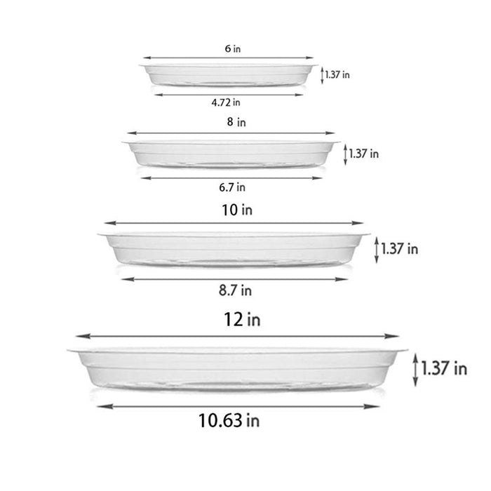 Crofta Plant Trays Lawn Courtyard Home Decor Balcony Round Windowsill Plant Saucers 12inch