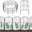 Crofta 10Pcs Accessory Multifunctional for Yard Landscape Metal Garden Fence Panels