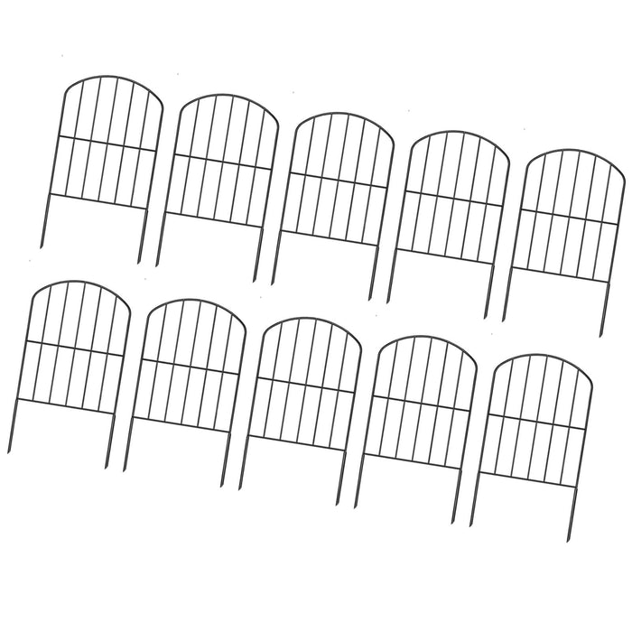 Crofta 10Pcs Accessory Multifunctional for Yard Landscape Metal Garden Fence Panels