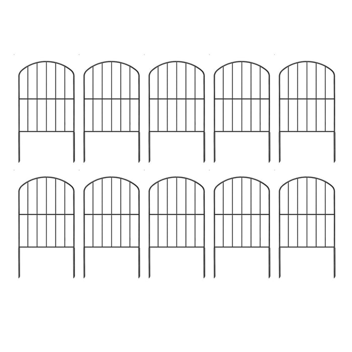 Crofta 10Pcs Accessory Multifunctional for Yard Landscape Metal Garden Fence Panels