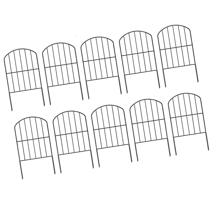 Crofta 10Pcs Accessory Multifunctional for Yard Landscape Metal Garden Fence Panels