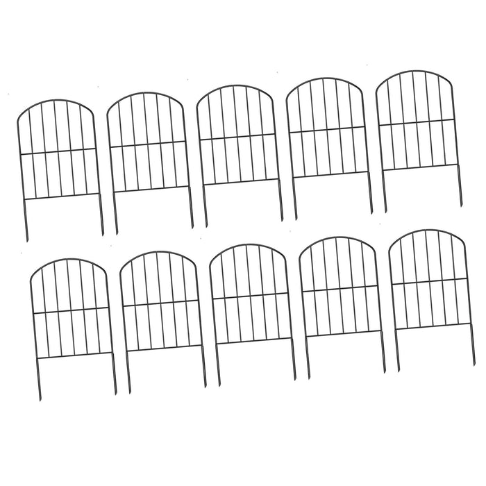 Crofta 10Pcs Accessory Multifunctional for Yard Landscape Metal Garden Fence Panels