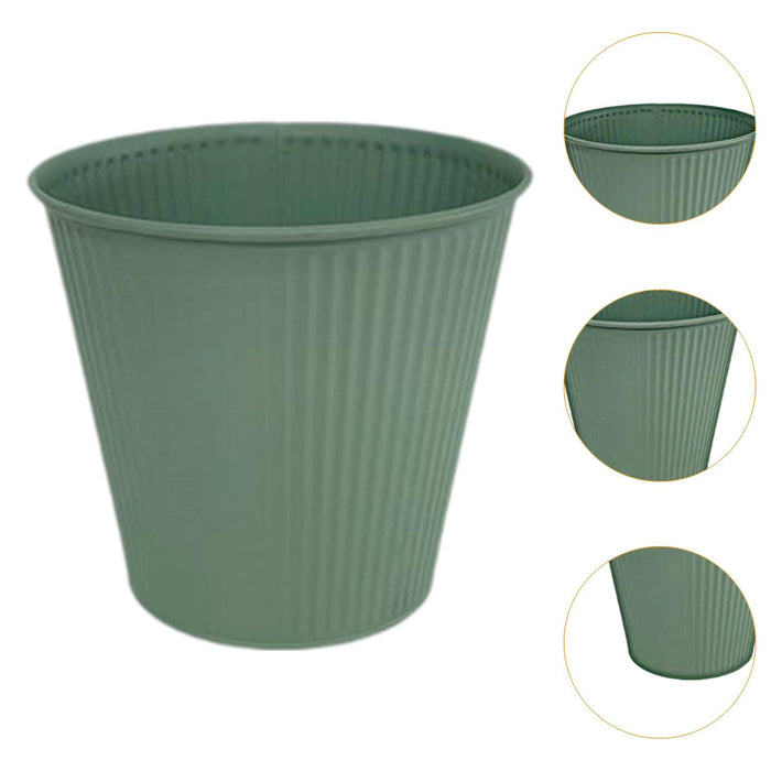 Crofta 2 Pieces Flower Buckets Sculpture Gift Flower Pots for Garden Desktop Office Green