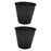 Crofta 2 Pieces Flower Buckets Sculpture Gift Flower Pots for Garden Desktop Office Black