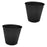 Crofta 2 Pieces Flower Buckets Sculpture Gift Flower Pots for Garden Desktop Office Black