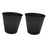 Crofta 2 Pieces Flower Buckets Sculpture Gift Flower Pots for Garden Desktop Office Black