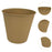 Crofta 2 Pieces Flower Buckets Sculpture Gift Flower Pots for Garden Desktop Office Yellow