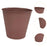 Crofta 2 Pieces Flower Buckets Sculpture Gift Flower Pots for Garden Desktop Office Brown