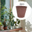 Crofta 2 Pieces Flower Buckets Sculpture Gift Flower Pots for Garden Desktop Office Brown