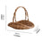 Crofta Woven Basket Fruit Basket Portable Pastoral Basket for Park Countryside Trip 30cmx24cmx25cm