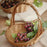 Crofta Woven Basket Fruit Basket Portable Pastoral Basket for Park Countryside Trip 30cmx24cmx25cm