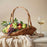 Crofta Woven Basket Fruit Basket Portable Pastoral Basket for Park Countryside Trip 30cmx24cmx25cm