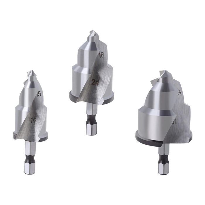 Crofta 3Pcs Ppr Lifting Stepped Drills Easy Installation Water Pipe Connection Tool