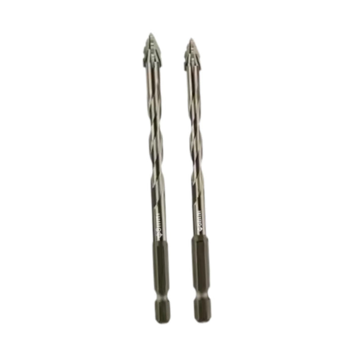 Crofta 2Pcs Four Flute Sawtooth Eccentric Drill Bits Sturdy for Brick Ceramic Glass