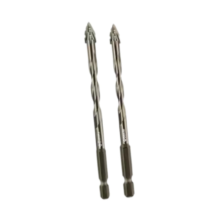 Crofta 2Pcs Four Flute Sawtooth Eccentric Drill Bits Sturdy for Brick Ceramic Glass