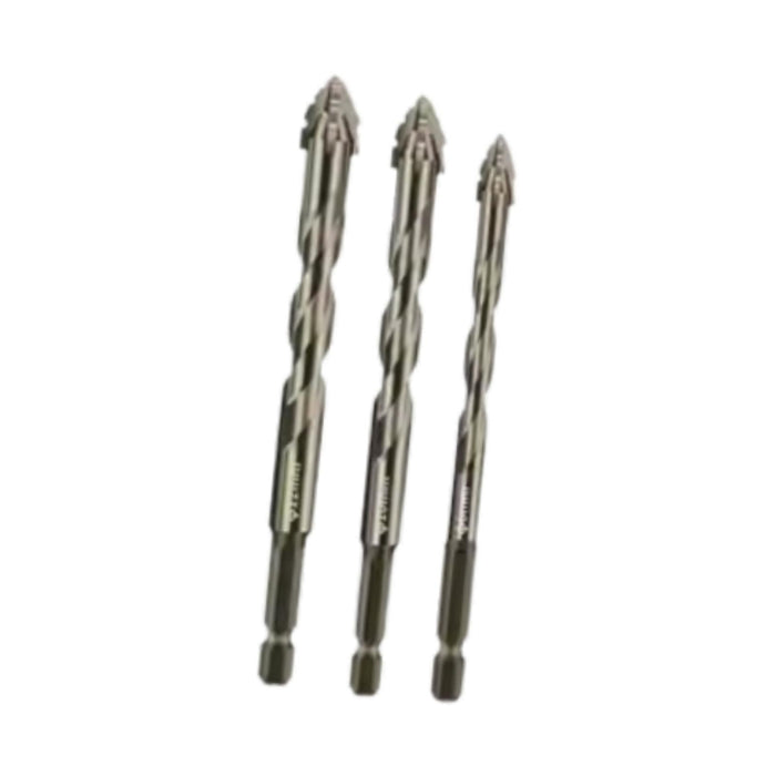 Crofta 3Pcs Four Flute Sawtooth Eccentric Drill Bits Home Drill Bits for Brick Tile