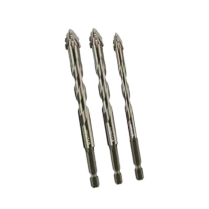 Crofta 3Pcs Four Flute Sawtooth Eccentric Drill Bits Home Drill Bits for Brick Tile