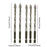 Crofta 5Pcs Four Flute Sawtooth Eccentric Drill Bits Sturdy for Glass Metal Ceramic