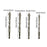 Crofta 4Pcs Four Flute Sawtooth Eccentric Drill Bits Sturdy for Tile Metal Concrete