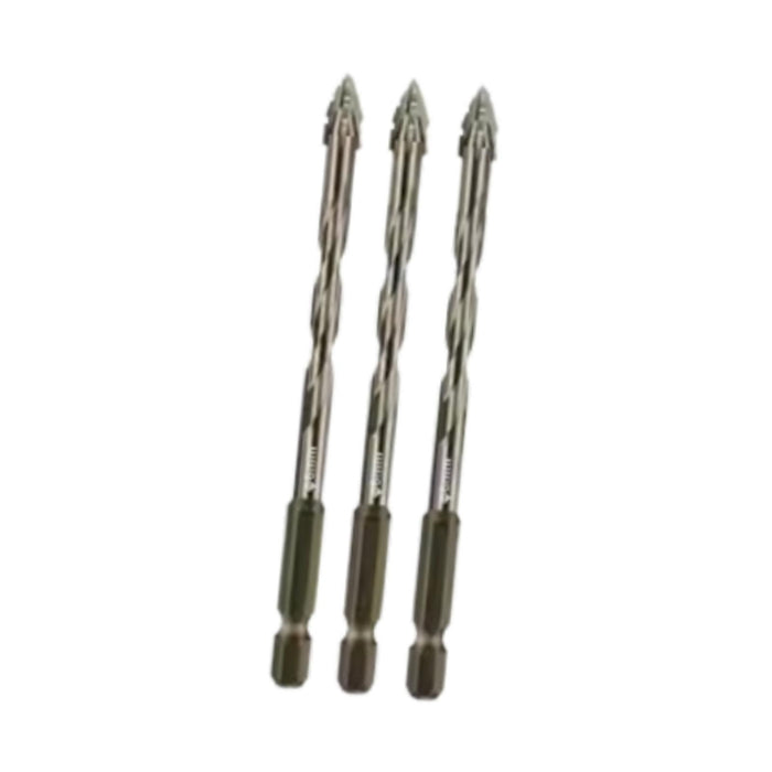 Crofta 3x Four Flute Sawtooth Eccentric Drill Bits Skewed Head Eccentric Drill Bits 6mm