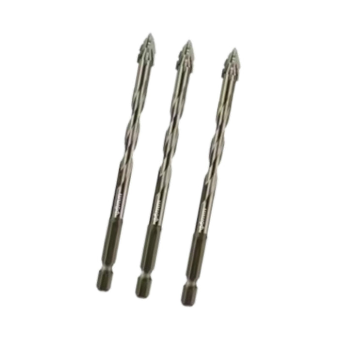 Crofta 3x Four Flute Sawtooth Eccentric Drill Bits Skewed Head Eccentric Drill Bits 8mm