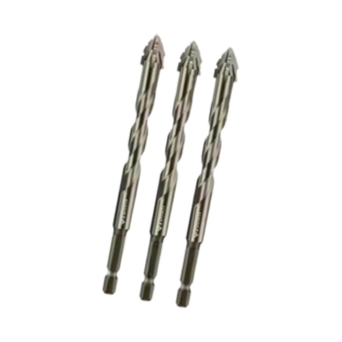 Crofta 3x Four Flute Sawtooth Eccentric Drill Bits Skewed Head Eccentric Drill Bits 10mm