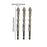 Crofta 3x Four Flute Sawtooth Eccentric Drill Bits Skewed Head Eccentric Drill Bits 12mm