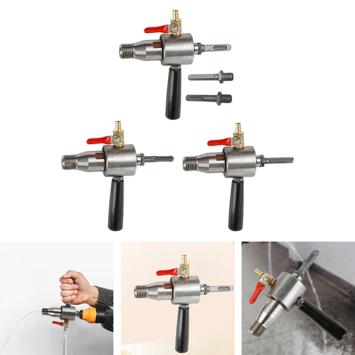 Crofta Electric Drill Water Drilling Tool Steel Repair Part Electric Hammer Convert With 3 Handles