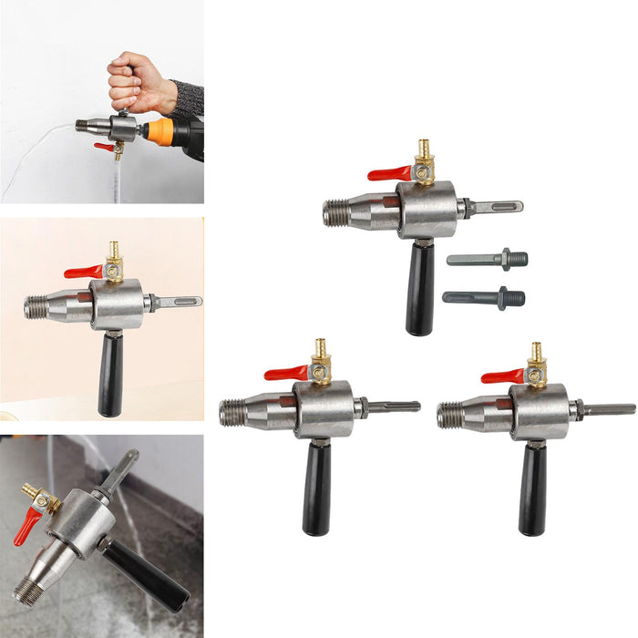 Crofta Electric Drill Water Drilling Tool Steel Repair Part Electric Hammer Convert With 3 Handles