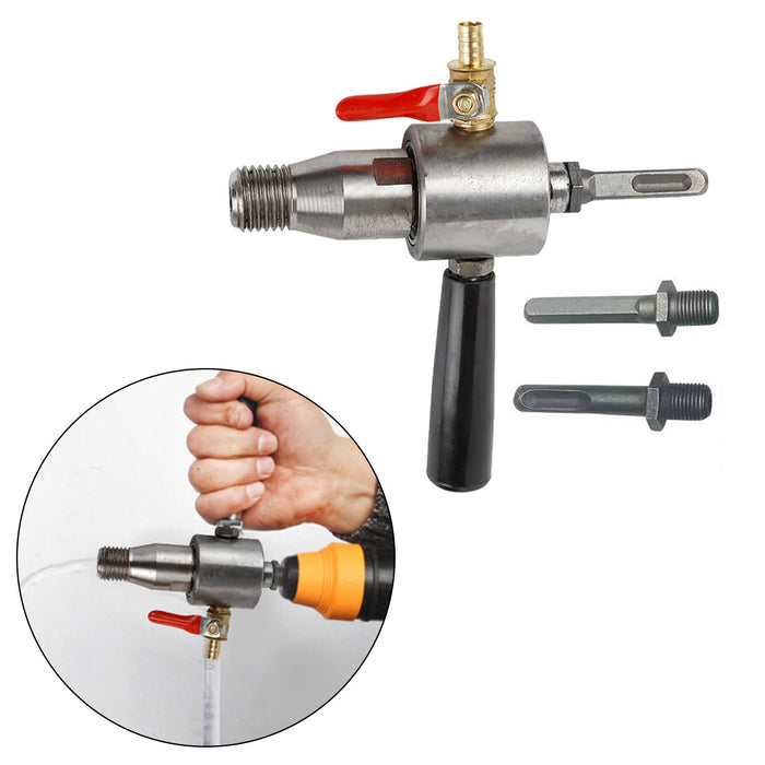 Crofta Electric Drill Water Drilling Tool Steel Repair Part Electric Hammer Convert With 3 Handles