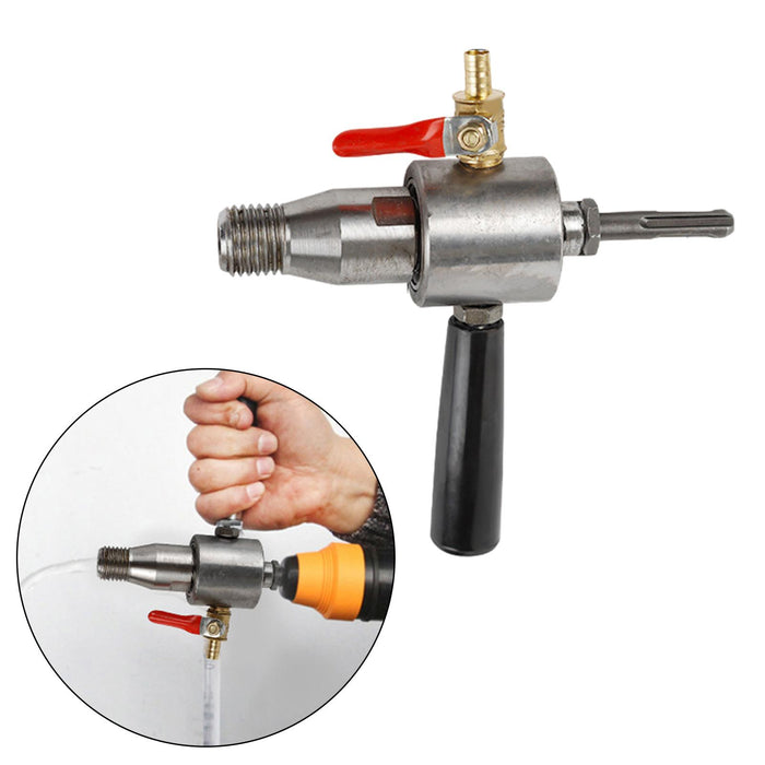 Crofta Electric Drill Water Drilling Tool Steel Repair Part Electric Hammer Convert With 1 Round Handle