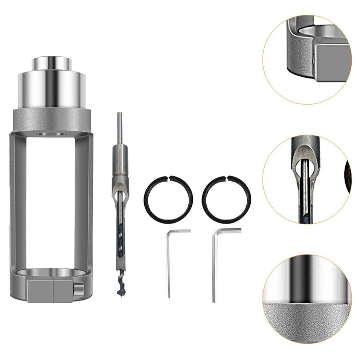 Crofta Square Hole Drill Fixed Bracket with Bit Attachment for Handheld Power Drill 10mm Bit