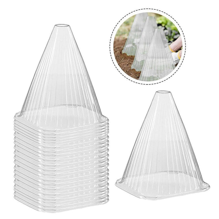 Crofta 12x Plant Bell Covers Winter Vegetable Greenhouse from Animal Garden Cloches Clear without Lids