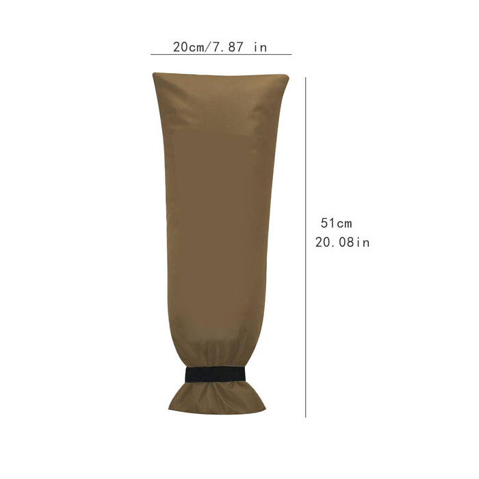 Crofta Winter Outside Faucet Cover Sock Sturdy Accessories Thermal Insulation Layer 51 x 20 cm Khaki