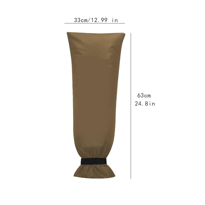 Crofta Winter Outside Faucet Cover Sock Sturdy Accessories Thermal Insulation Layer 63x33 cm Khaki