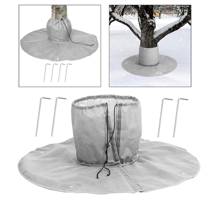 Crofta Winter Tree Root Protector Multipurpose Insulation Cover for Garden Orchards Gray