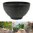 Crofta Garden Bowl Planter Bonsai Water Plant Pot for Garden Outdoor Indoor Balcony 30cm With Point Dark Grey