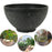 Crofta Garden Bowl Planter Bonsai Water Plant Pot for Garden Outdoor Indoor Balcony 30cm With Point Dark Grey