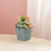 Crofta Iron Sculpture Indoor Plants Decorative Flower Pot for Office Desktop Garden Square Blue