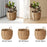 Crofta Woven Planter Basket Ornament Plant Container for Office Yard Indoor Outdoor 25cmx25cmx23cm