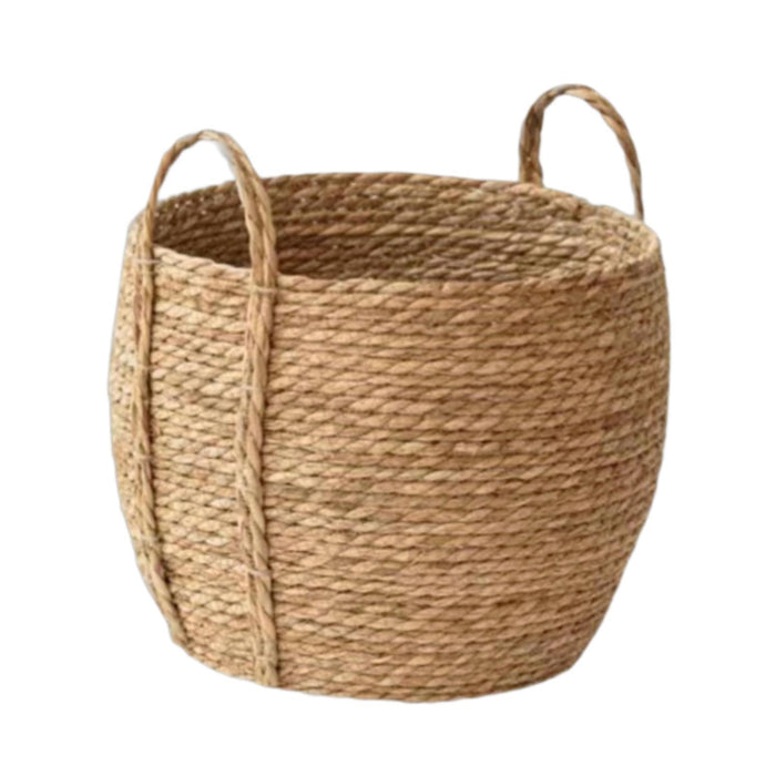 Crofta Woven Planter Basket Ornament Plant Container for Office Yard Indoor Outdoor 25cmx25cmx23cm